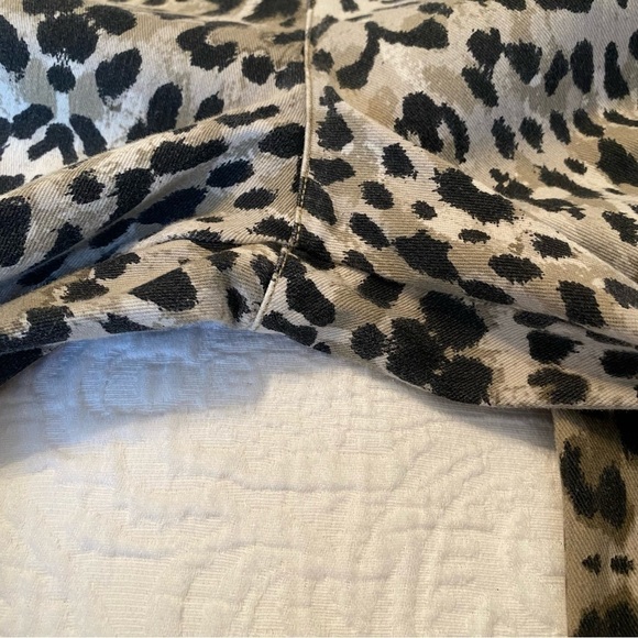 HUE Leopard Print Denim Stretch Leggings Jeggings - Large - Picture 7 of 12